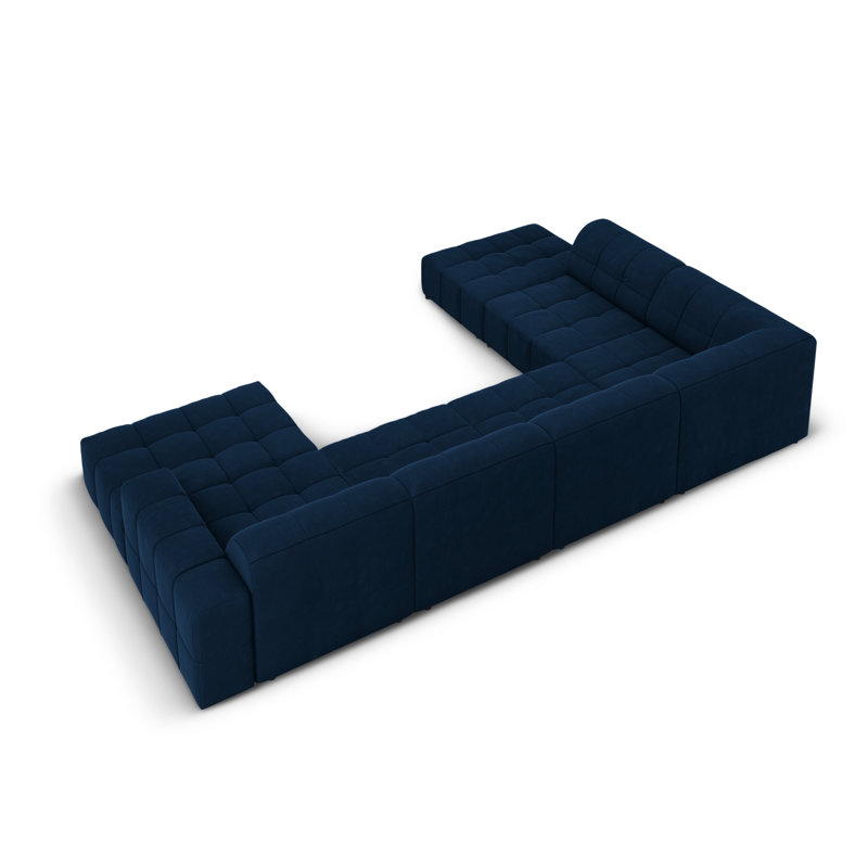 Chicago 7 Seater Corner Sofa, Left Hand Facing, Blue