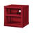 Cargo Red Finish Nightstand W/USB