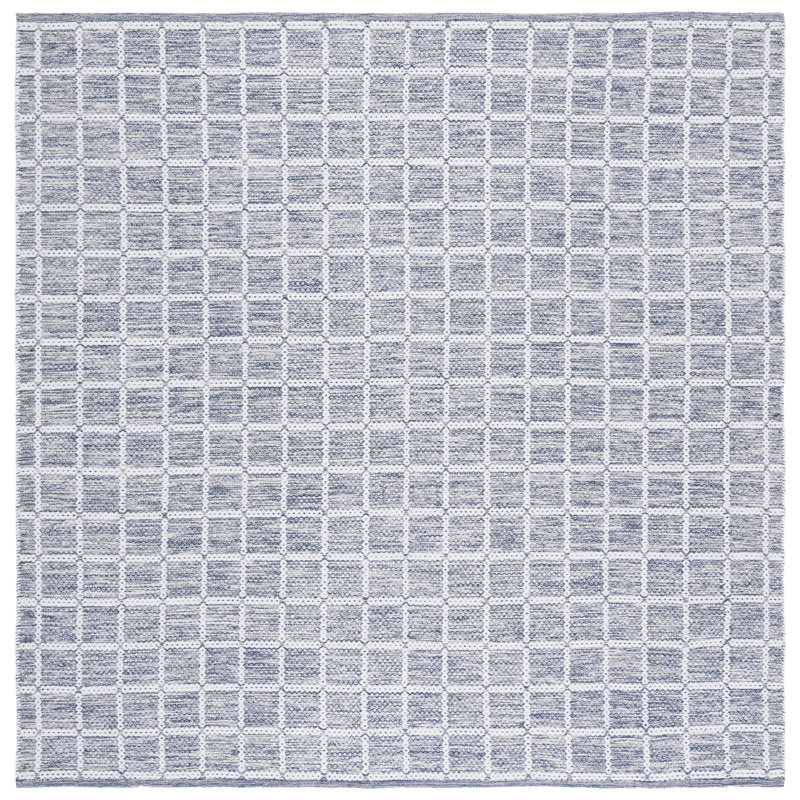 Kycia 977 Area Rug In Navy / Ivory, Square 6'
