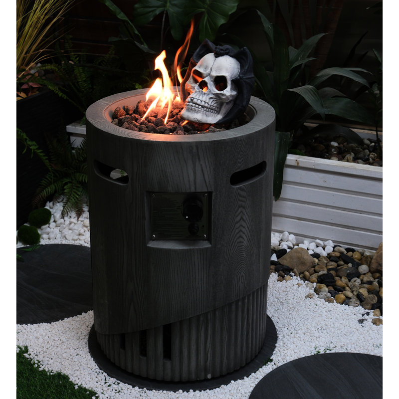 Outdoor Gas Burner, 32000 , 20 Inch Round With Cover Heating Fire Pit,
