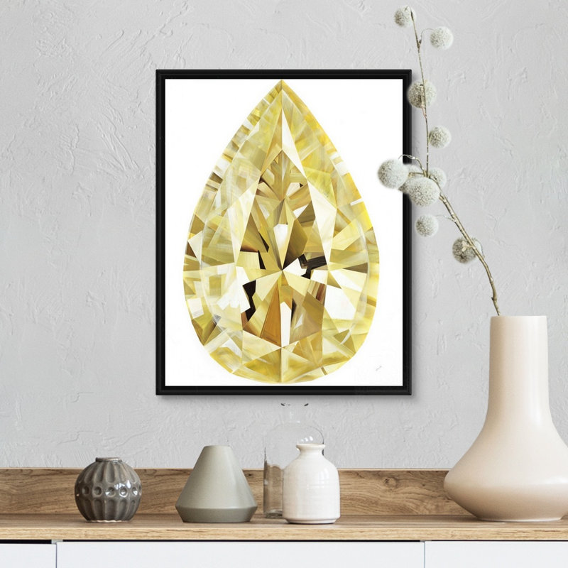 Royal Jewels V - reproduction sur toile, H 16 po x l 13 po x P 1,75 po, Cadre flottant noir