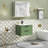 Ciarra Makowski 24" Wall Mounted Single Bathroom Vanity Set with Sink Top, Zinc Alloy Faucet, Floating Cabinet with Soft-Close Drawers-212392776