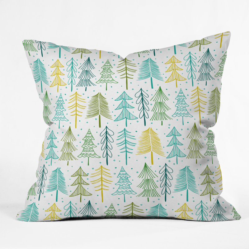 Coussin décoratif de noël arbre de noël heather dutton oh, 18 po x 18 po