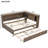 Antique Wood Color Daybed With Port, Led, Trundle - Modern Appeal, Build Hidden Storage, Trundle, , And Led In Finish-296880072