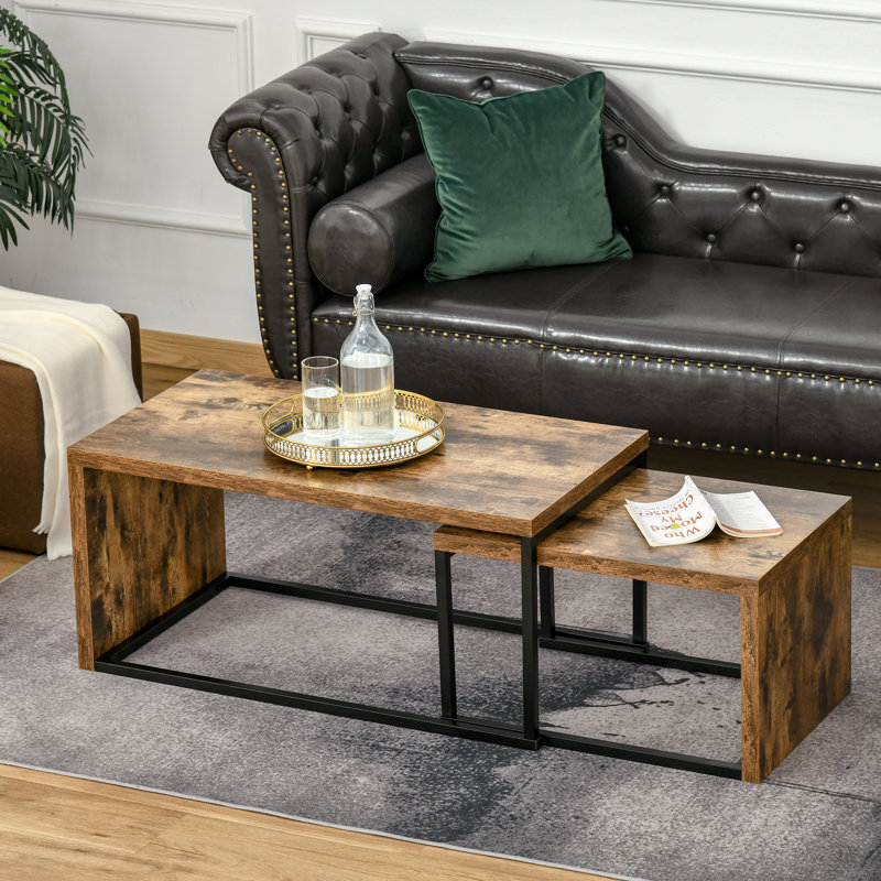 Arbela Set of 2 Coffee Tables, Side Table, Tea Table for Living Room Bedroom