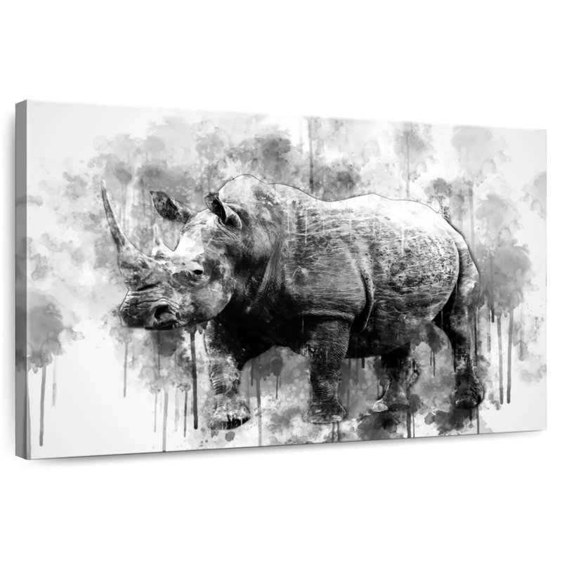 Brampt Mighty Rhino noir et blanc, H 26 po x l 39 po
