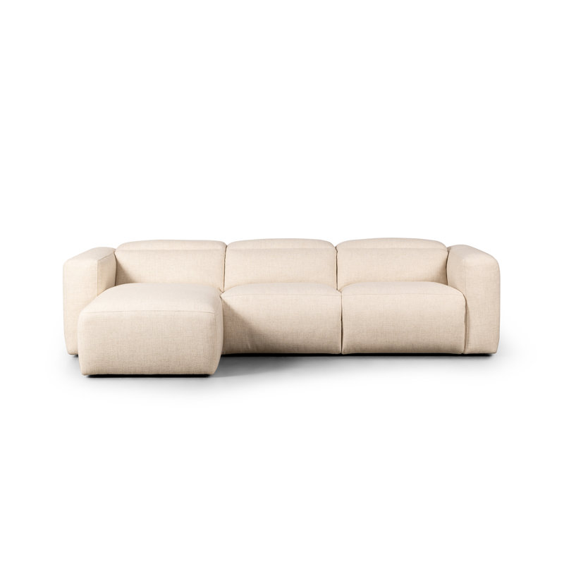Radley 3 - Piece Upholstered Sectional, Left Hand Facing, Antigo Natural Polyester Blend