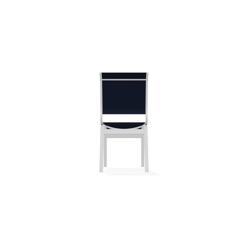 Aruba II Outdoor Dining Chair, Navy 13D Sunbrella®, White