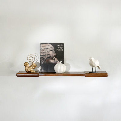 Tablette flottante en bois de manguier moderne