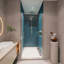 Universal Pivot Shower Door,Open Outside,With 1/4" Tempered Glass-112514049