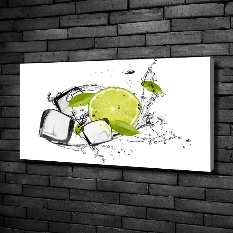 Lime With Ice - Wrapped Canvas Print