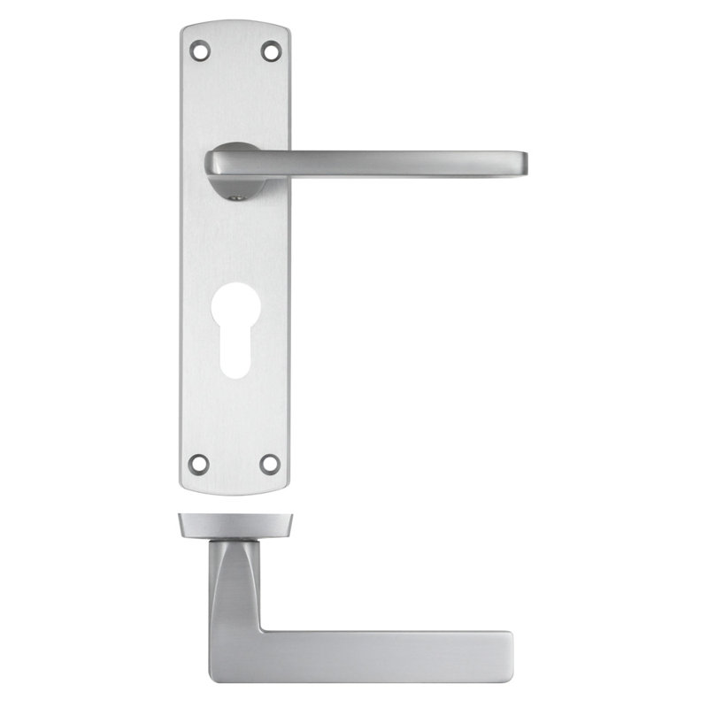 Single Dummy Door Handle, Satin Chrome