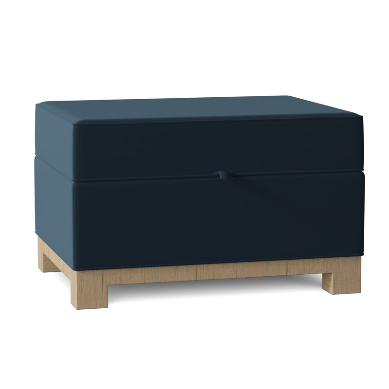 Repose-pieds rectangulaire avec rangement Brandes, Naturel, Klein Azure