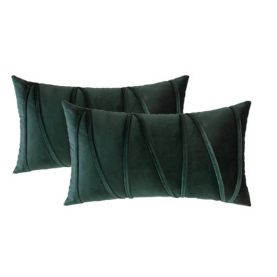 Ensemble de 2 coussins décoratifs en velours (inséré inclus)