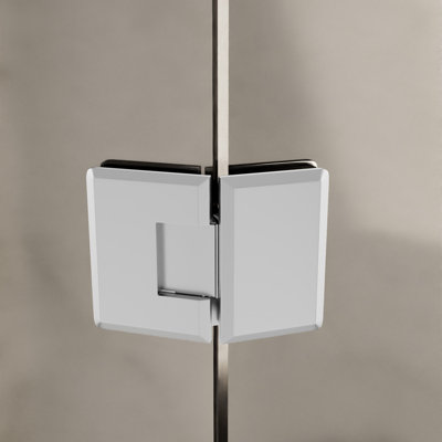 Adjustable Glass To Glass Mount Shower Door Hinge 135 Degrees Satin Finish