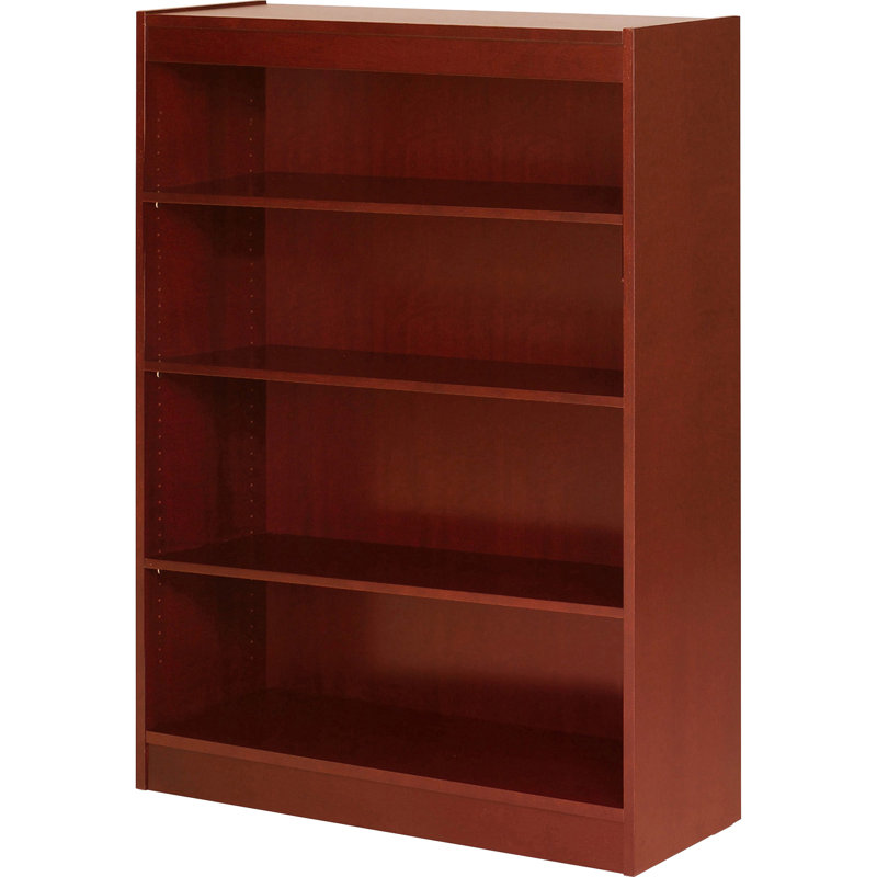 Cherry 4-Shelf Adjustable Panel Bookcase