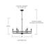  Lustre géométrique à 6 lumières en forme de roue de chariot-1282795330