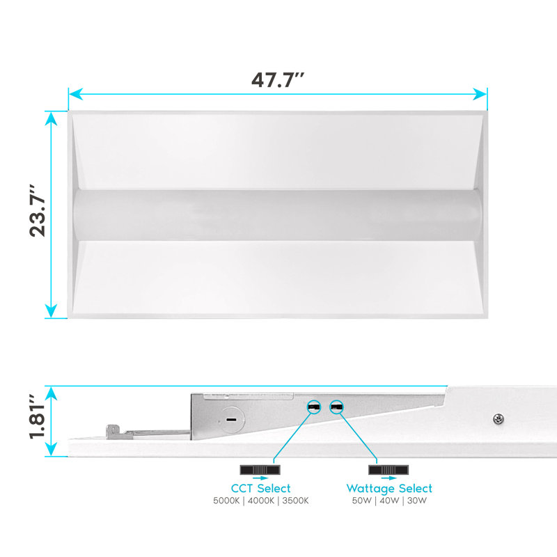 Panneau lumineux DEL à intensité variable 4 pi x 2 pi, 4