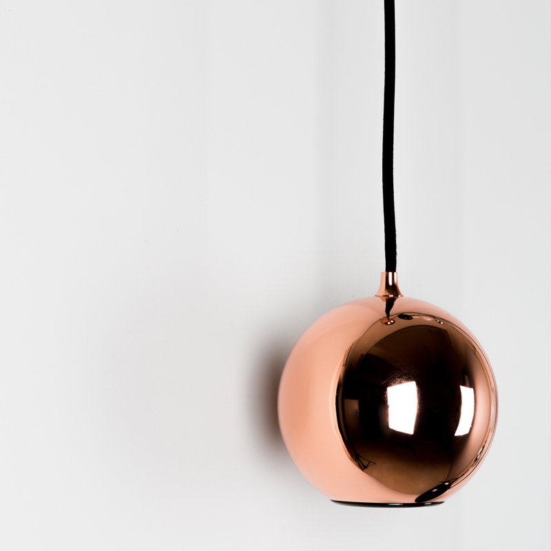 Luminaire sphère suspendu 1 lumières simple Boule, Cuivre