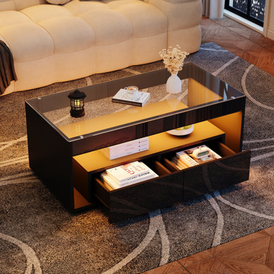 Pedestal Coffee Table with Storage