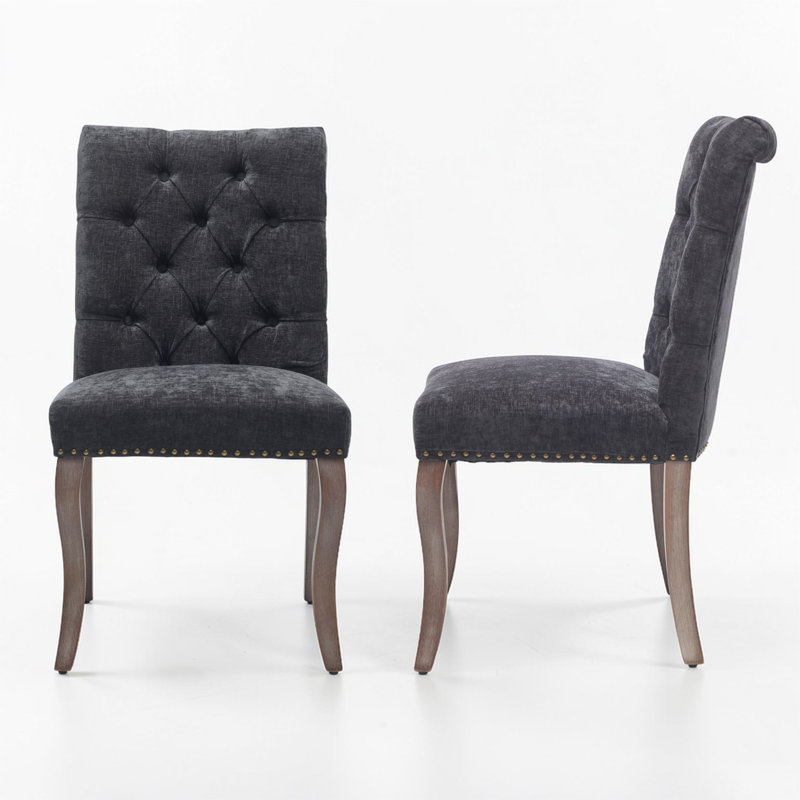 Chaises de salle à manger rembourrées Blakeway, Noir