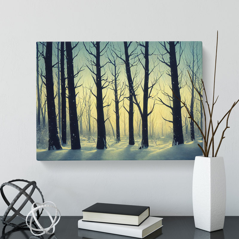 Animated Winter Forest - Wrapped Canvas, 35cm H x 50cm W x 3cm D