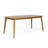 71" Teak Finish Outdoor Dining Table, Rectangular Patio Table