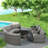 9-piece Outdoor Half-moon Wicker Conversation Sets With 1 Nesting Coffee Table And Tempered Glass Top-1222276000