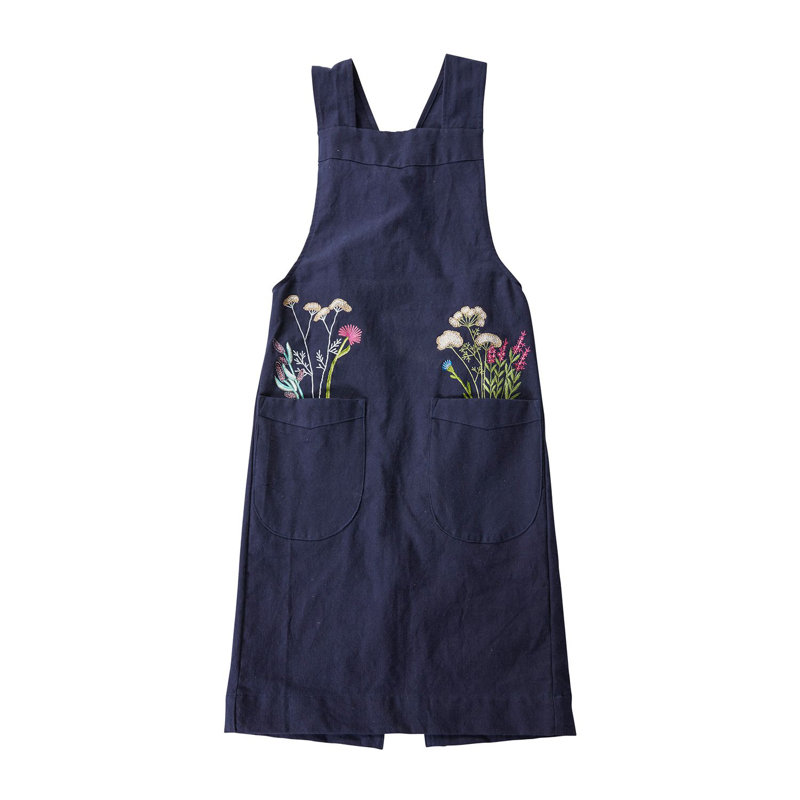 Floral Cotton Bib Apron