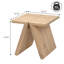 Jack 15.75" Rustic Scandinavian Handcrafted Solid Mindi Wood Sculptural Base Accent Stool-498067508