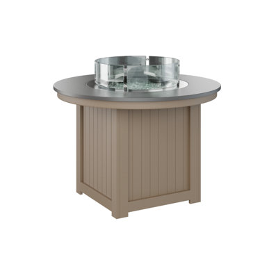 Berlin Gardens Donoma 44″ Round Dining Fire Pit Table