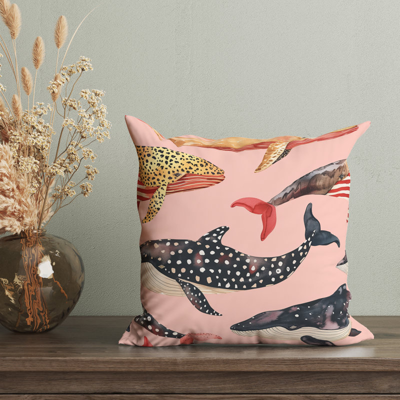 Housse de coussin Whales, H 22 po x l 22 po