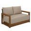 132 cm W Acacia Loveseat with Cushions-135985558