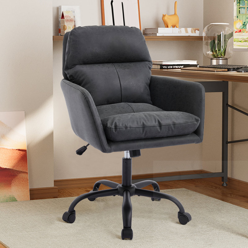Chaise de bureau à hauteur ajustable, Black, Noir