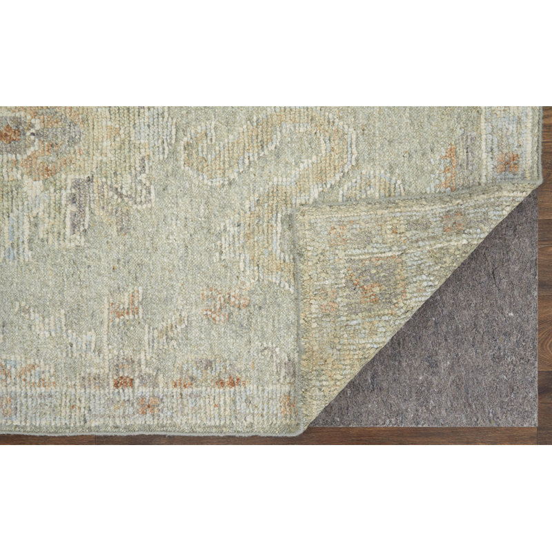 Grafton Wool Floral Area Rug in Gray, Rectangle 7'9" x 9'9"