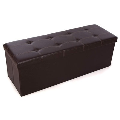 Faux Leather Upholstered Storage Bench