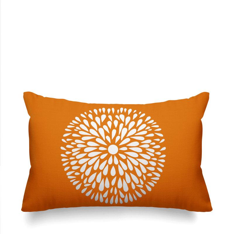 Coussin Pheobe, Orangé, 14 po x 20 po, Rectangle