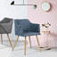 Agra 47cm H Polyester Blend Upholstered Armchair in Gray-887568783