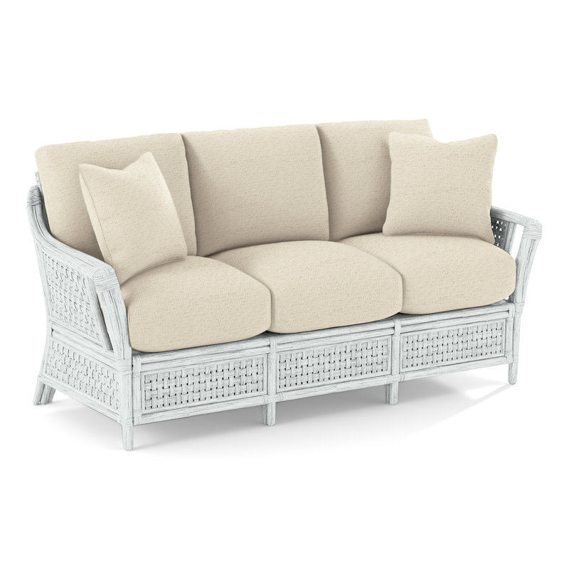 Boca Sofa, Frost White, Frond Blue
