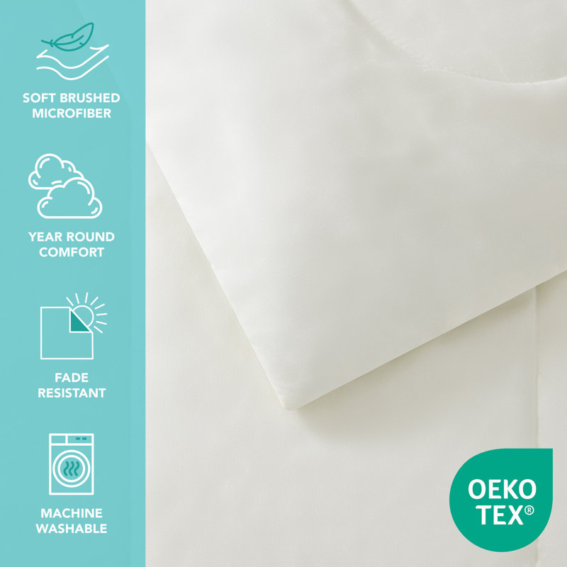 King White Organic Microfiber 7-Piece Bed in a Bag Set