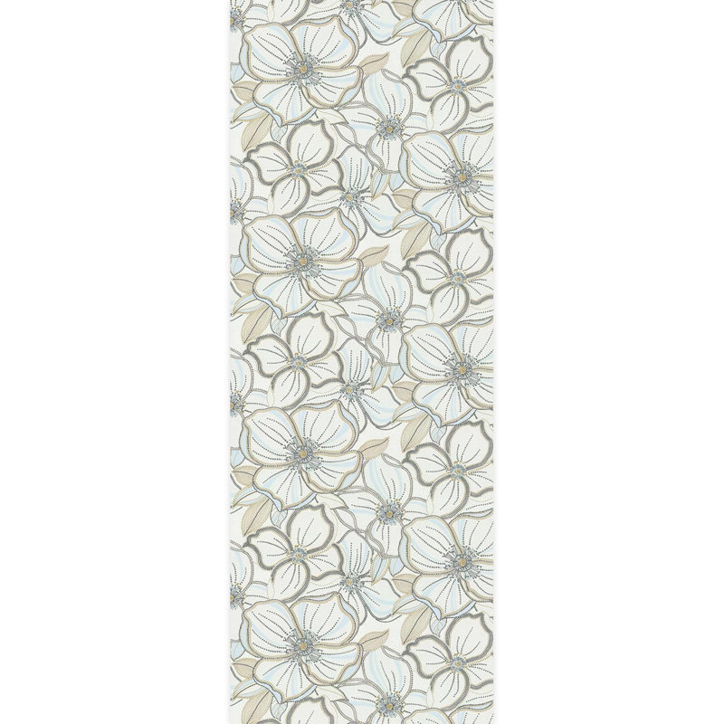 Bordure florale pelez et collez, L 132 po x l 48 po