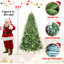 Arbre de Noël 7,5 pi avec 2155 pointes en PE + PVC, branches articulées réalistes, assemblage facile et support en métal stable pour la décoration des Fêtes