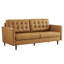 Exalt Tufted Vegan Leather Sofa-1721747062
