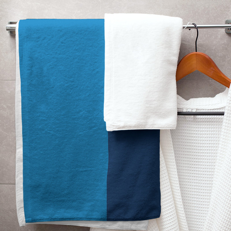 Microfiber Bath Towel, Tennessee Red Football Baby Blue/Gold