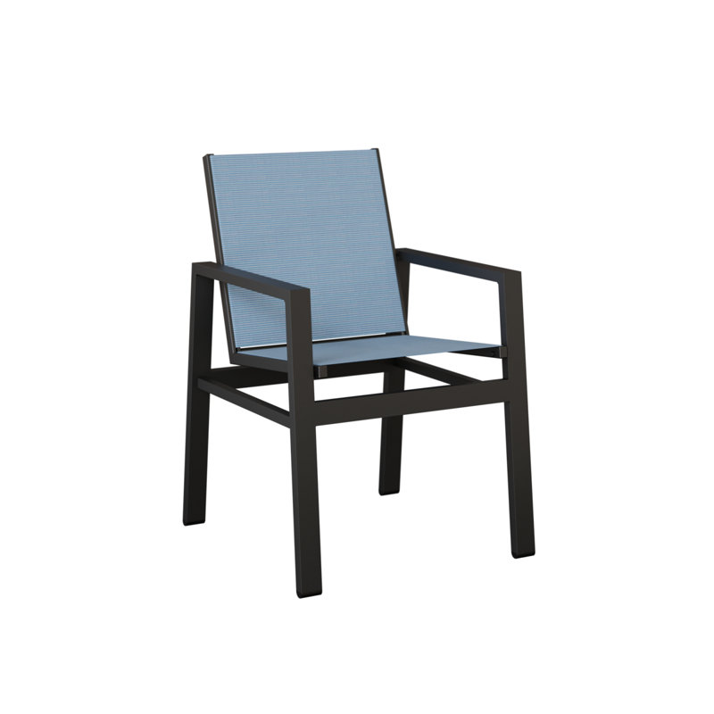 Chaise de salle à manger Ohlson, Dupione près de la piscine, Noir mat