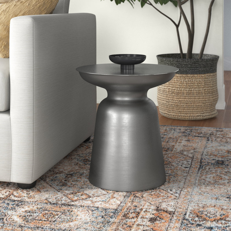 Table d'appoint 17 po, Argent argent