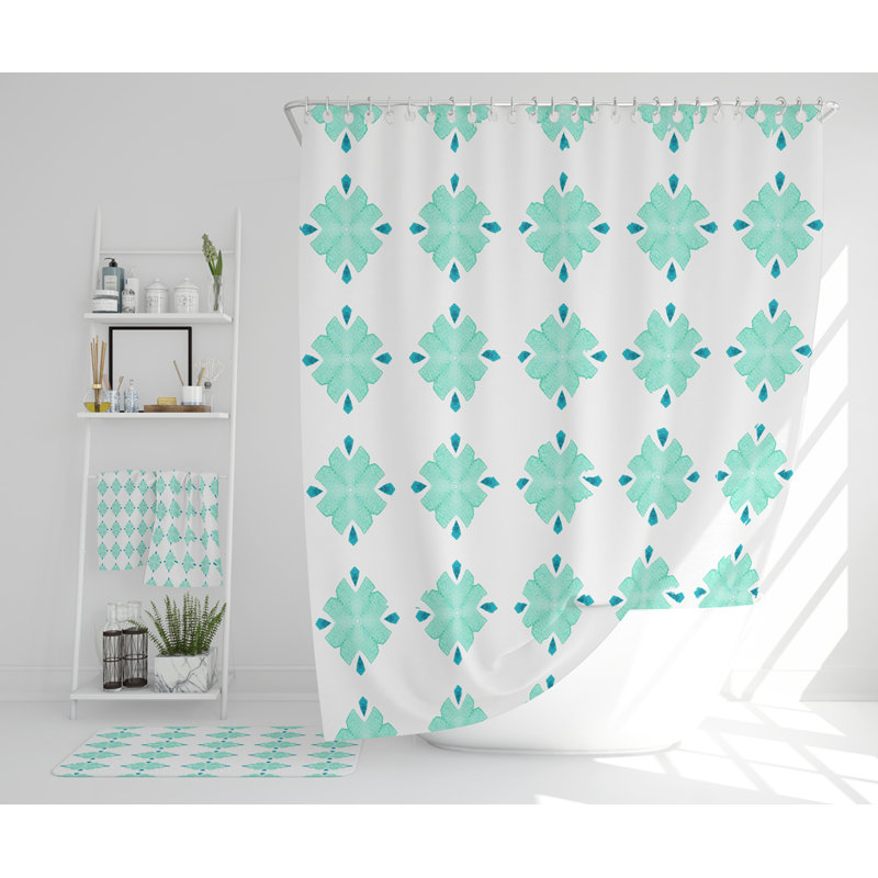 Natrina Polyester Shower Curtain Set