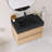 30" Wall-Mounted  Bathroom Vanity With Black Solid Surface Basin-813887019