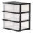 IRIS 3 Drawer Wide Plasitc Chest 