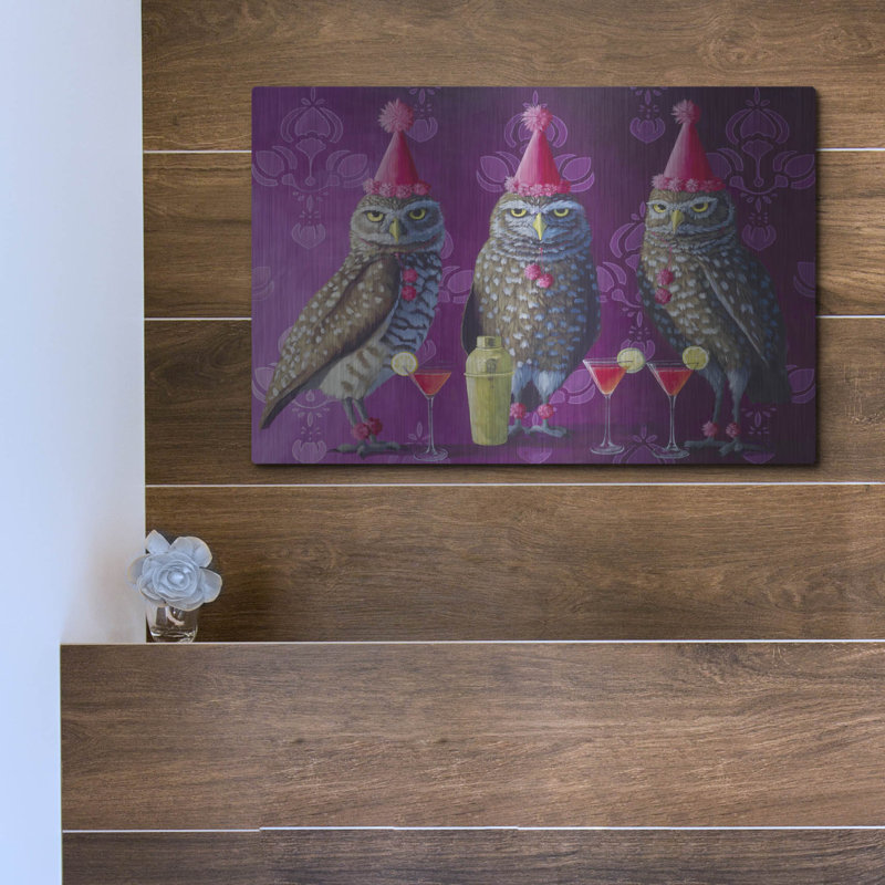  «Party Animals» par Heather Gauthier, art mural en métal, 16 po x 12 po, 12" H x 16" W